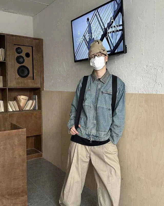 Premium Big Pocket Tooling Denim Jacket