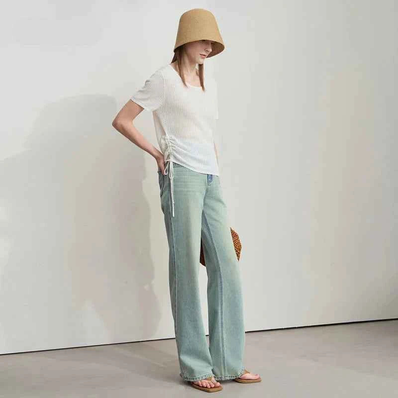 Minimalist Summer Retro Wide Leg Jeans