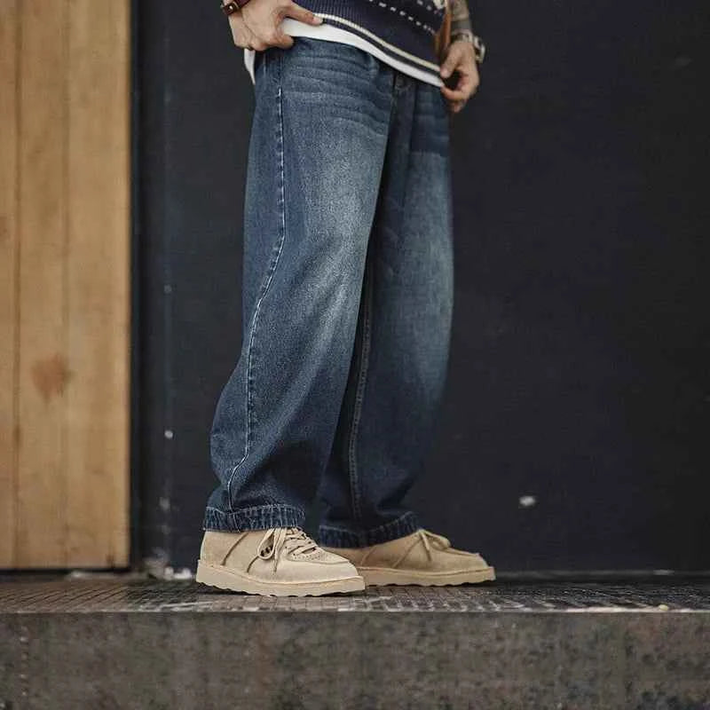 Chunky Platform Suede Work Shoes