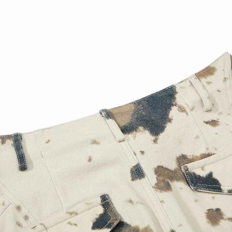 Streetwear Cow Pattern Camouflage Wide Leg Pants