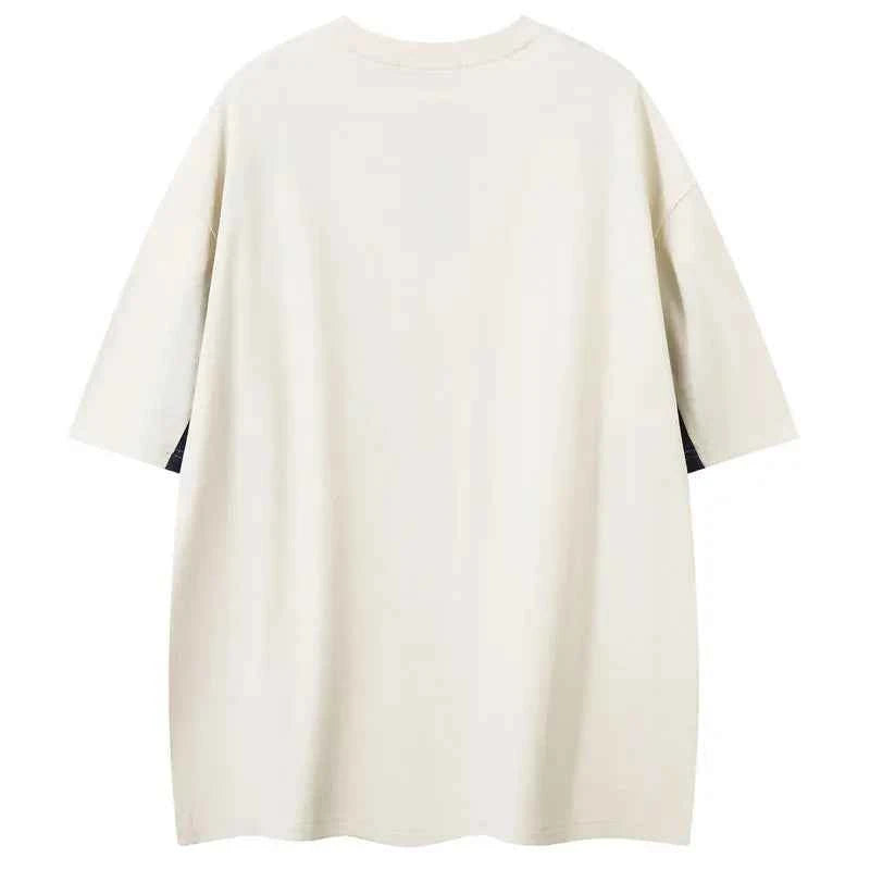 Breathable Y2K Hip Hop Patchwork Racing T-Shirt