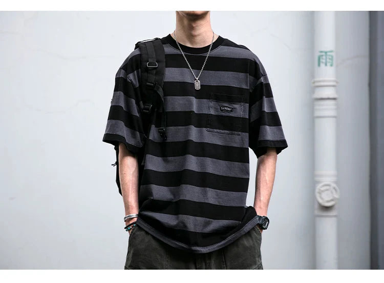 Saturday Striped Cotton T-Shirt