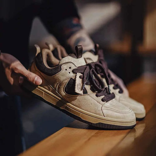 Color Block Chunky Sole Skateboard Sneakers