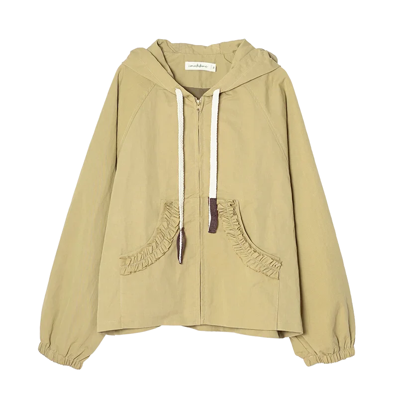 Trendy Casual Loose Hooded Windbreaker Jacket - Luxuryurbanwear