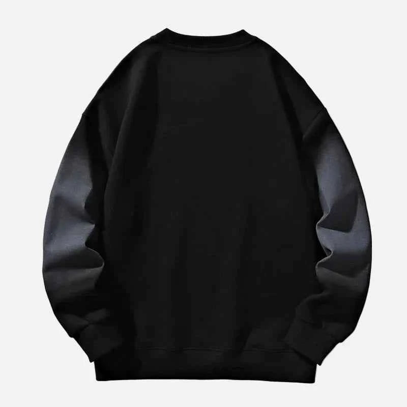 Gothic Oversized Gradient Letter Printed Sweatshirt