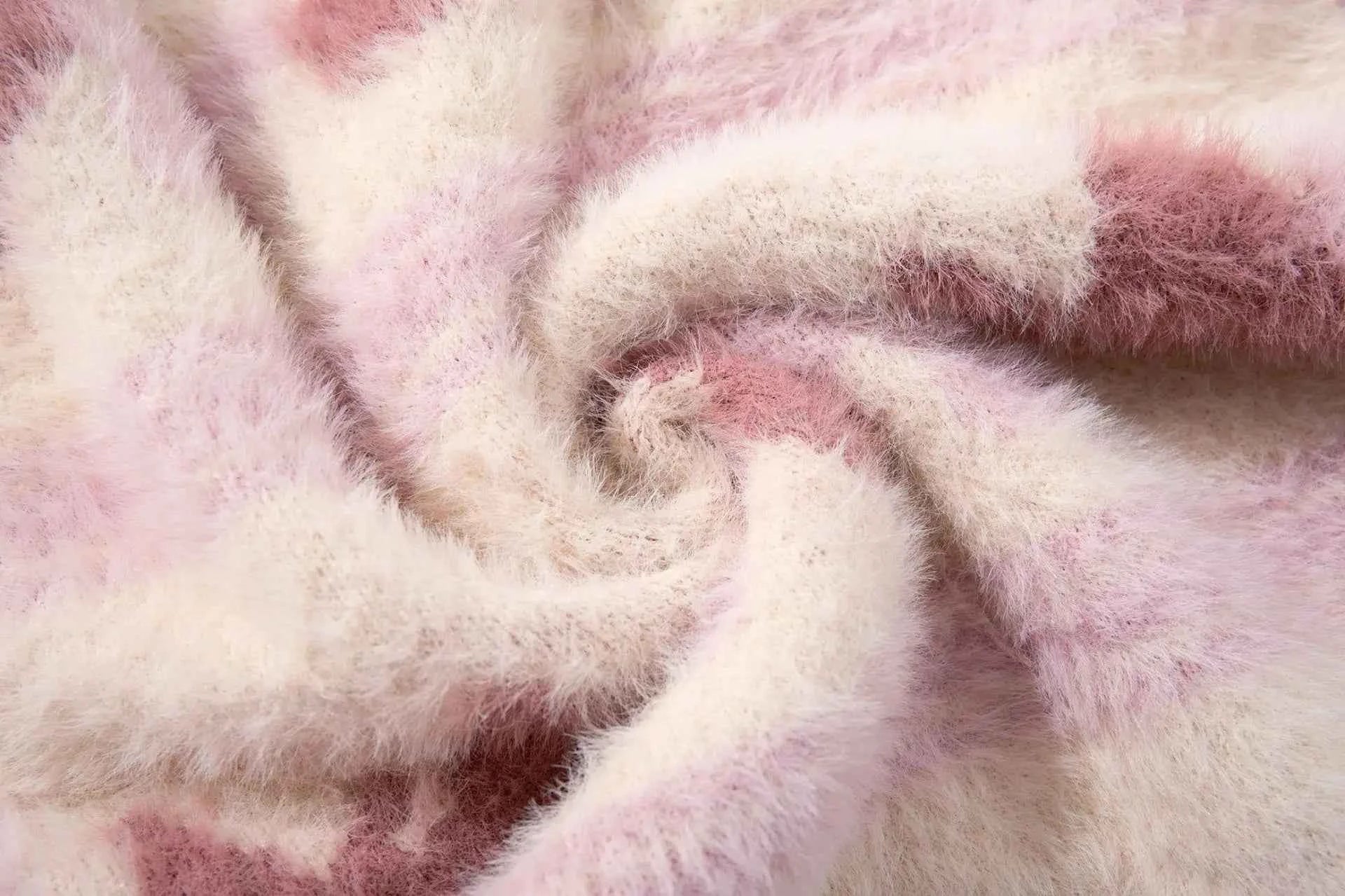 Butterfly Pattern Half Zipper Sweater