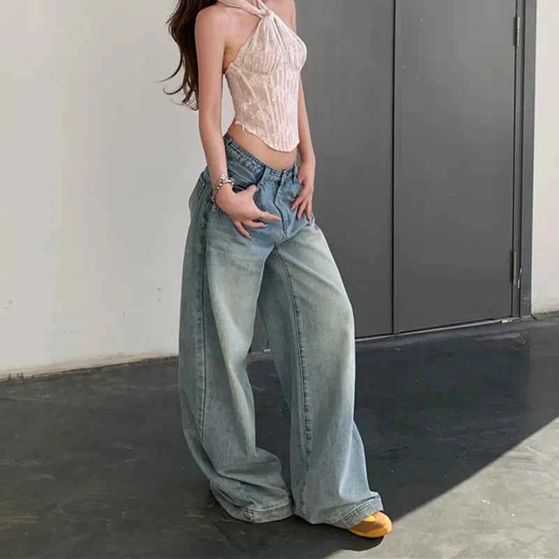 Vintage Boy Friend Loose High Waist Jeans