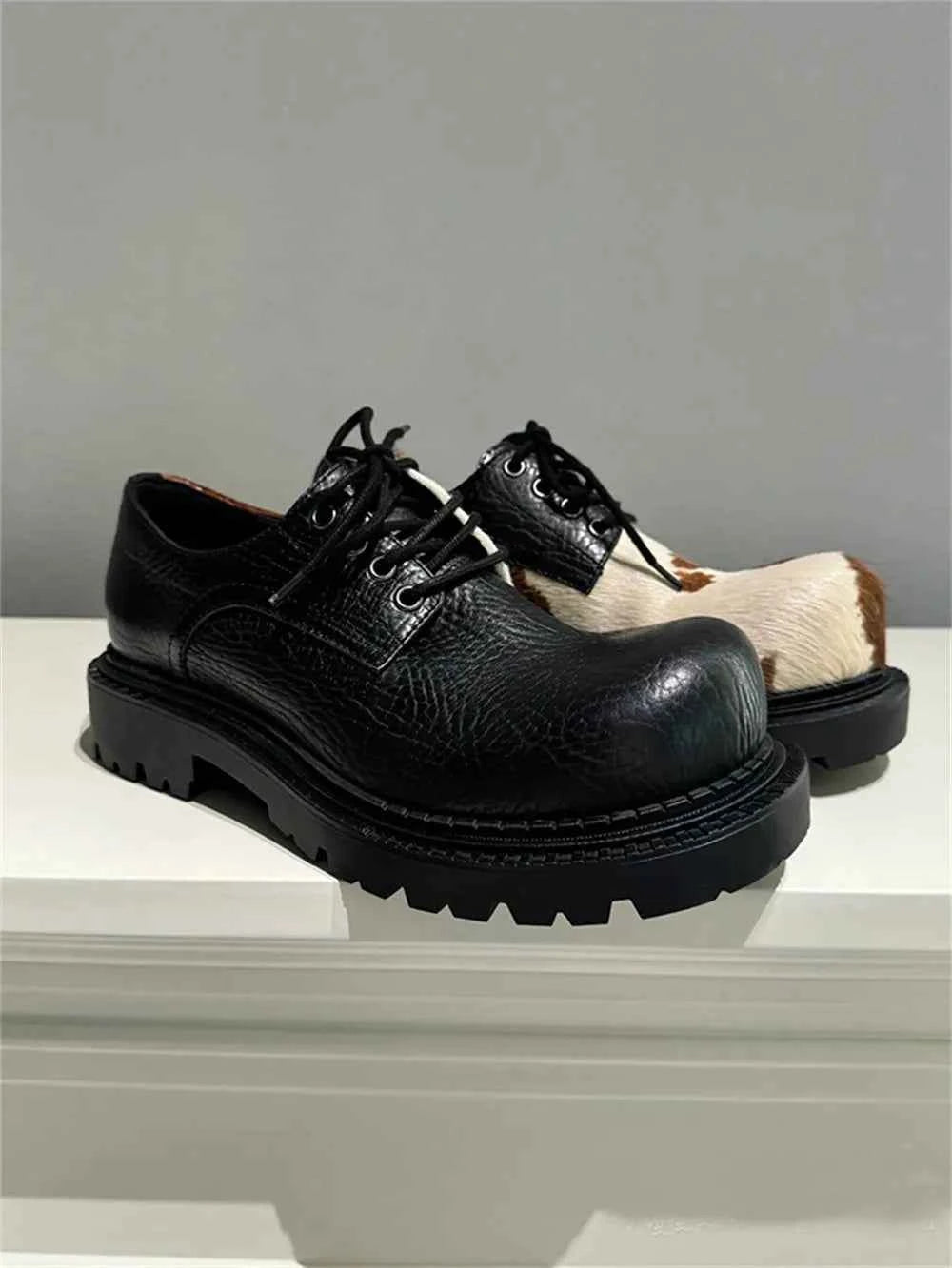 Retro Vintage Lace-Up Derby Shoes