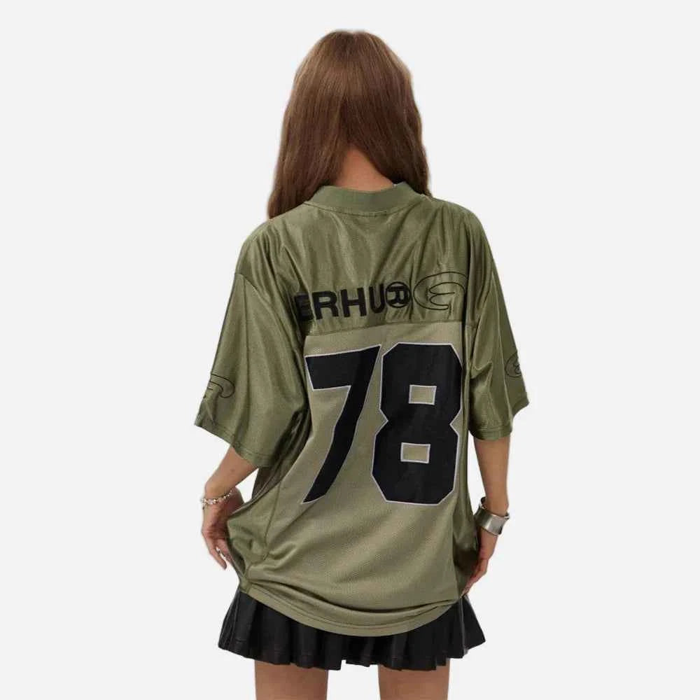 Retro Digital Print Short Sleeve Sports T-Shirt
