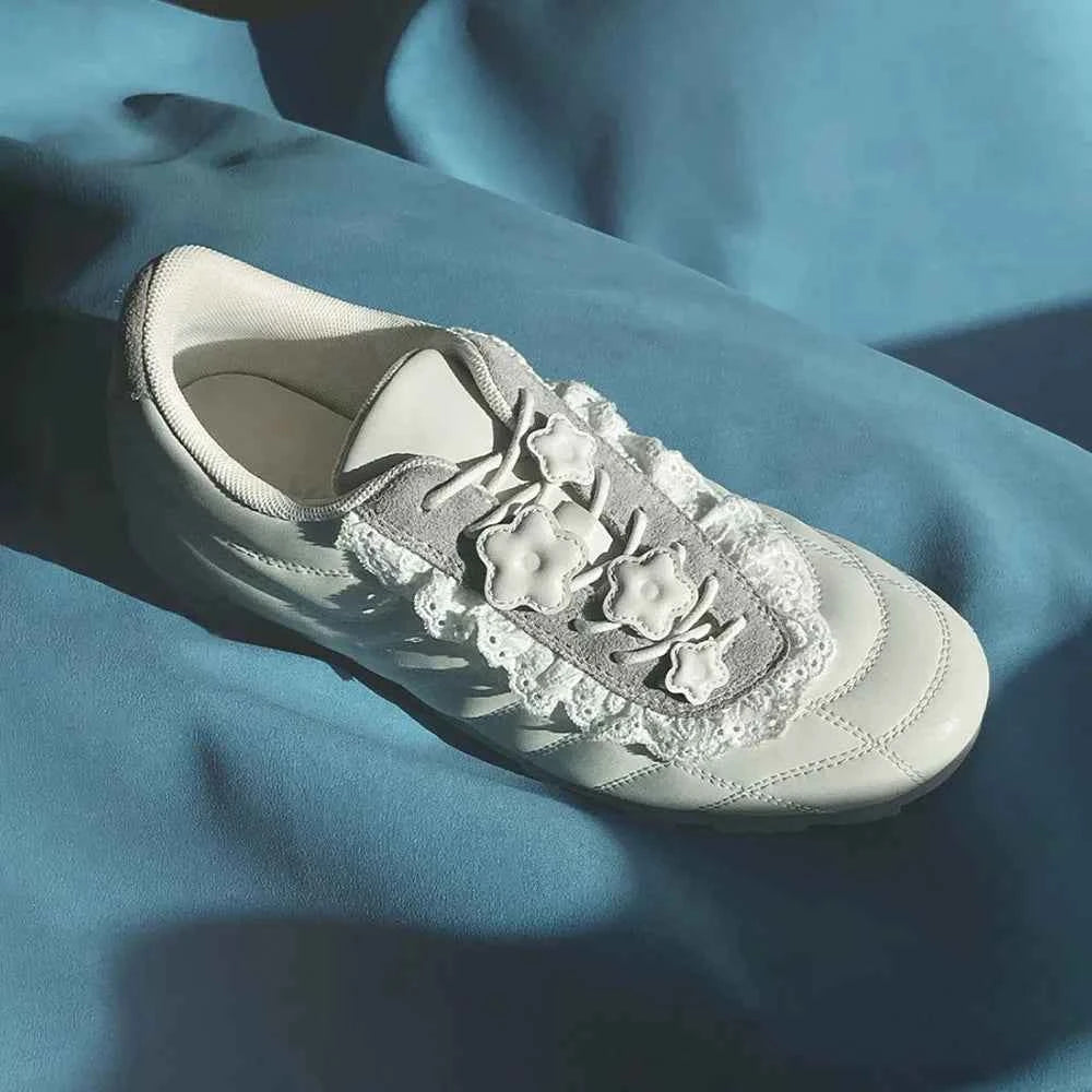 Chic Casual Floral Football Style Sneaker