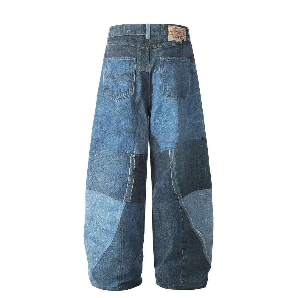Streetwear Distressed Loose Wide Leg Cargo Jeans