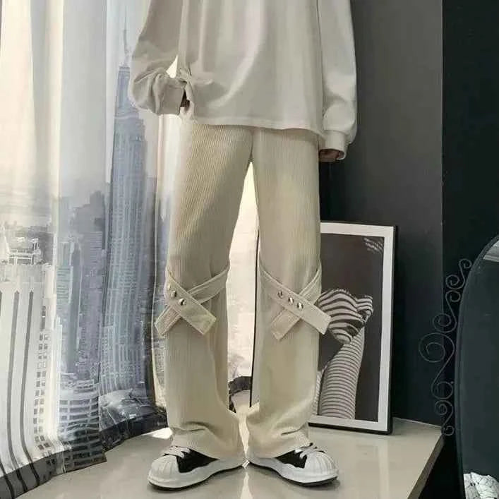 Streetwear Japanese Style Corduroy Cargo Pants
