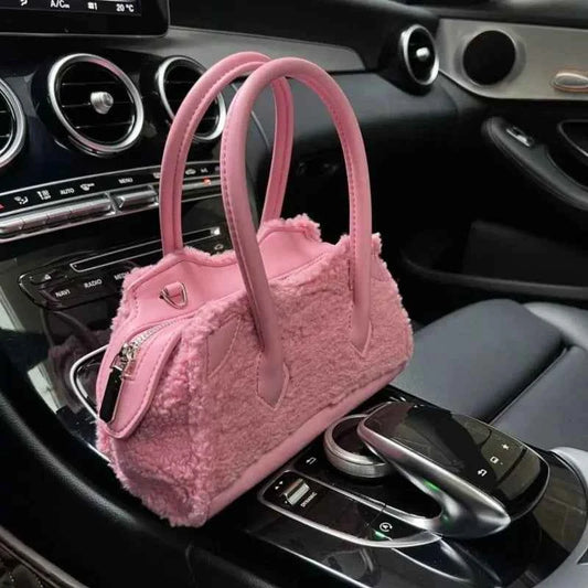 Cozy Chic Faux Shearling Shoulder Bag
