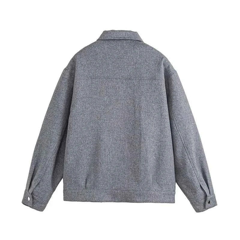 Men Patchwork Loose Vintage Casual Retro Jacket