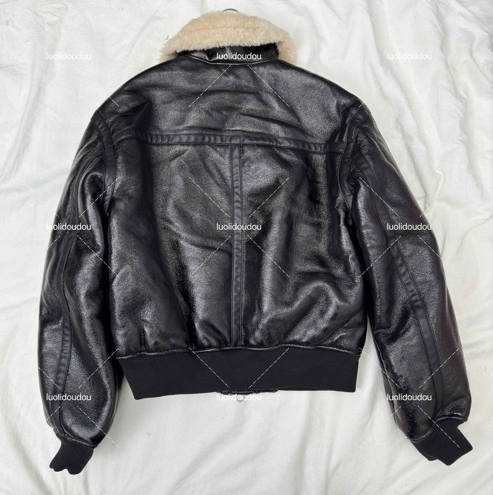 Flattering Thickened Imitation Fur Leather Jacket