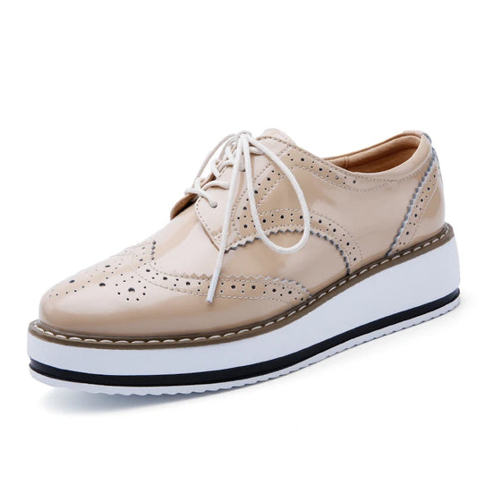 LUW Striped Platform Oxford Shoes Woman