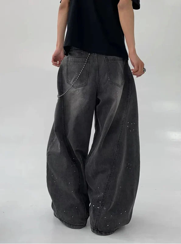 Y2K Effortless Japanese Style Wide Leg Jeans - Luxuryurbanwear