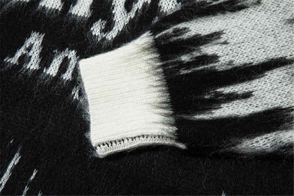 Autumn Chic Retro Letter Knitted Sweater