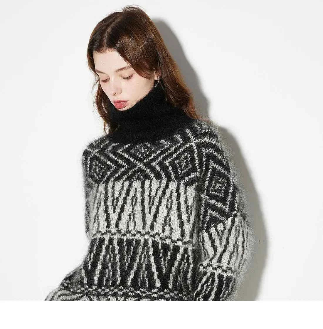 Cozy Vintage Mohair Turtleneck Sweater