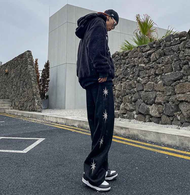 Streetwear Loose Casual Wide Leg Letter Sweatpants