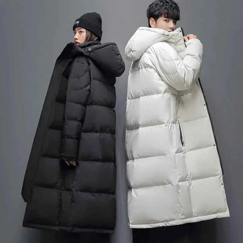 Versatile Long Hooded Down Parka Puffer Coat
