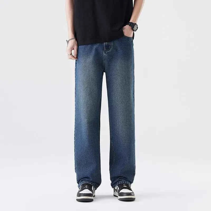 Retro Vintage Blue Loose Casual Jeans