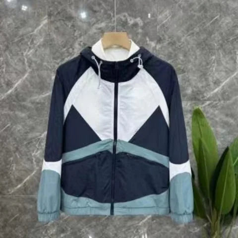 ZK26 Color Block Zipper Jacket
