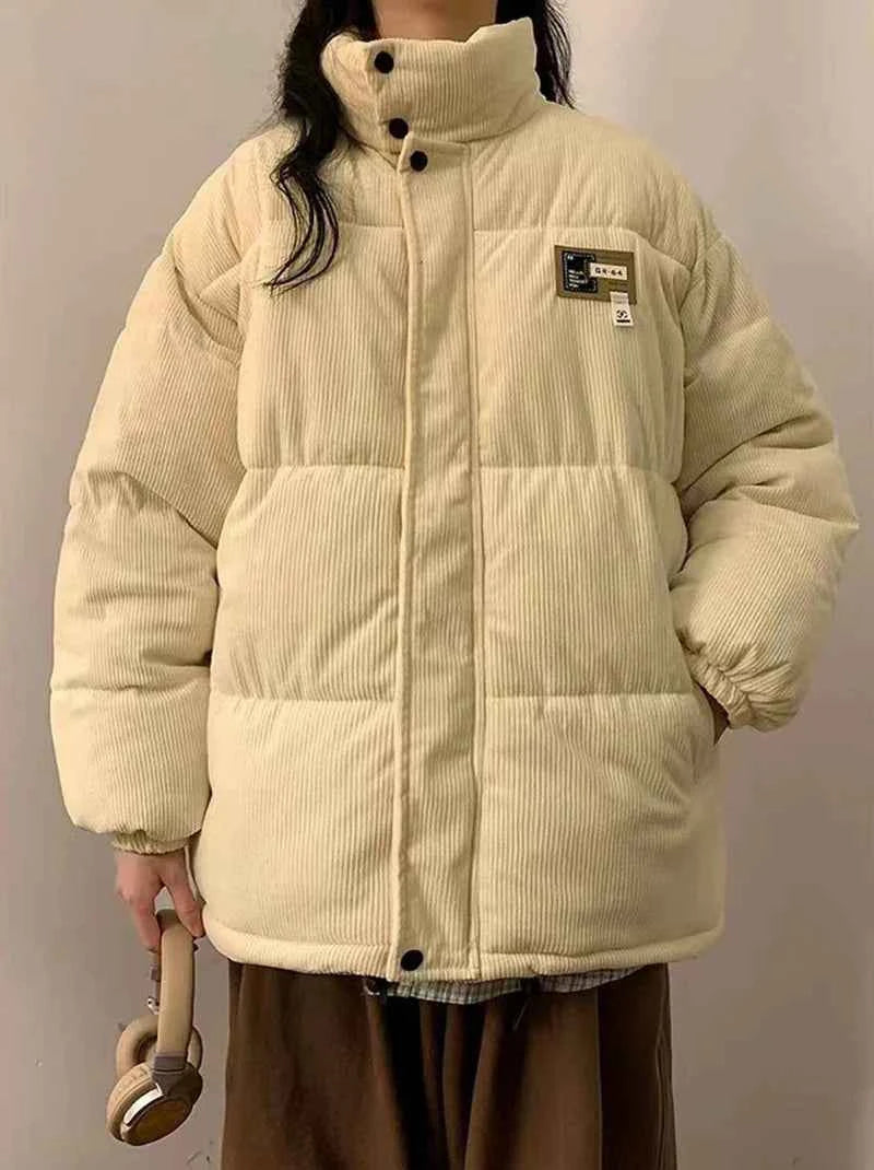 Thick Retro Corduroy Oversized Parkas Jacket