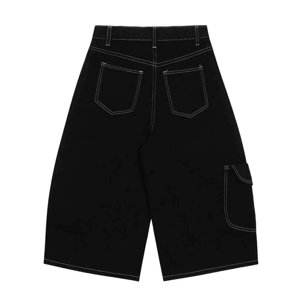 Summer Essential Streetwear Wide Leg Loose Denim Short