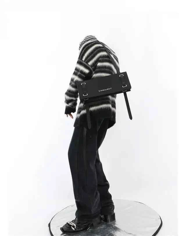 Versatile American Stripe Round Neck Sweater