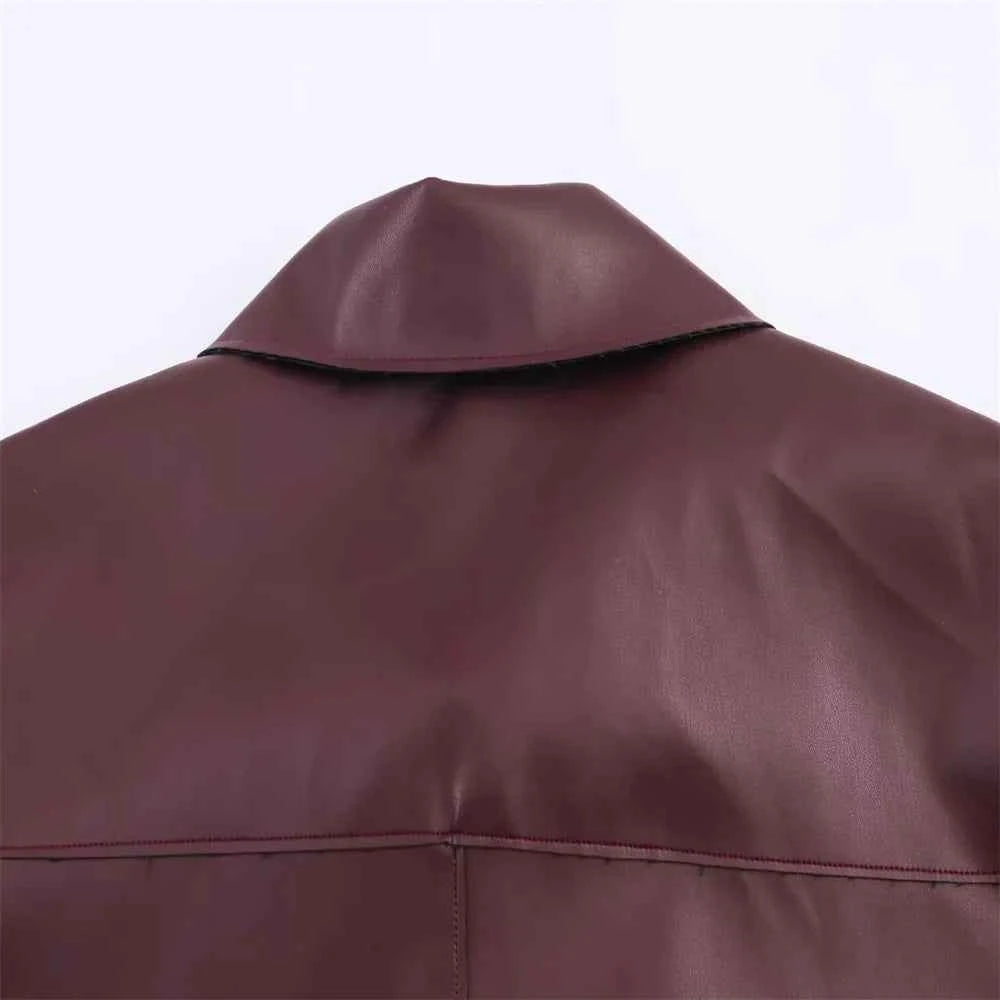 Fashionable Hip Hop Imitation Leather Jacket