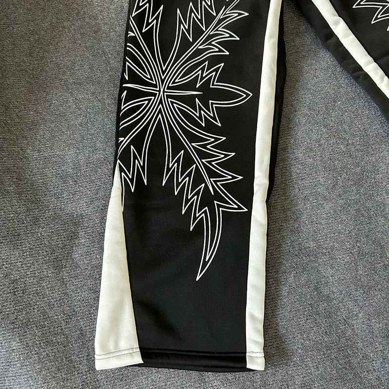 Cozy Snowflake Patterned Loose Fit Sweatpants