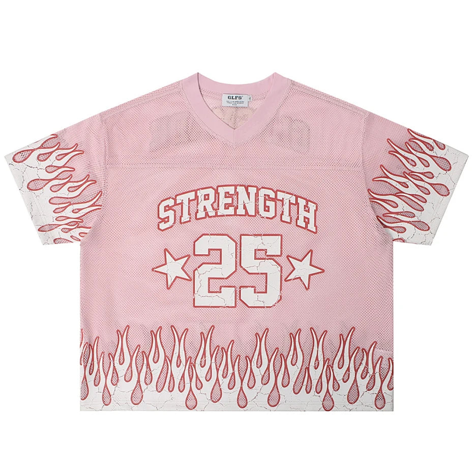 Oversized Mesh Streetwear T-shirts