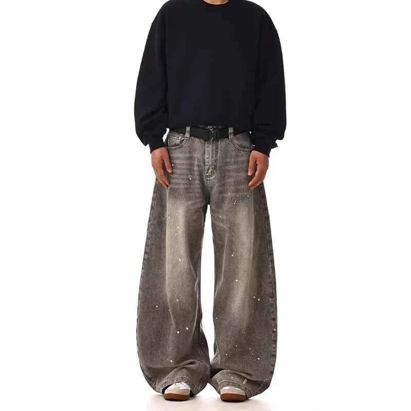 Baggy Gray Vintage High Waisted Jeans