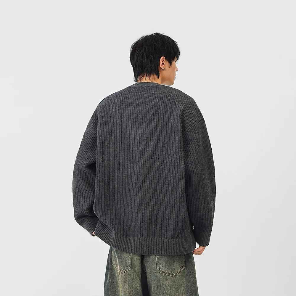 Chic Ribbed Knit Button Front Cardigan