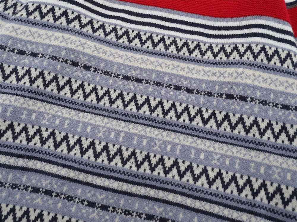 Versatile Colorful Striped Hip Hop Knit Casual Sweater