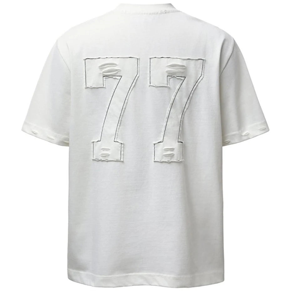 Streetwear Letter Patchwork Oversized T-shirts