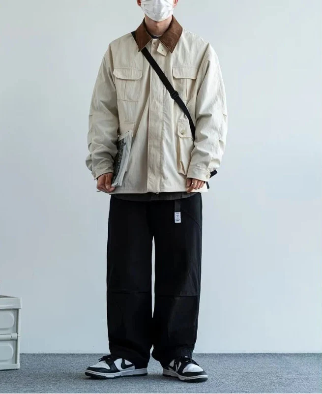 Trendy Tooling Multiple Pockets Windbreaker Jacket - Luxuryurbanwear