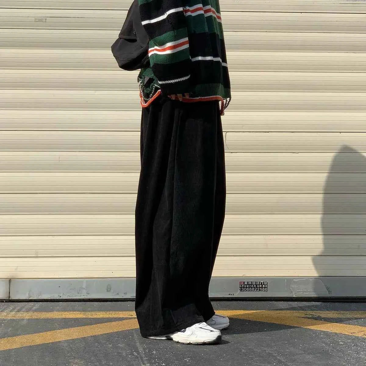 Streetwear Hip Hop Wide Leg Solid Color Pants