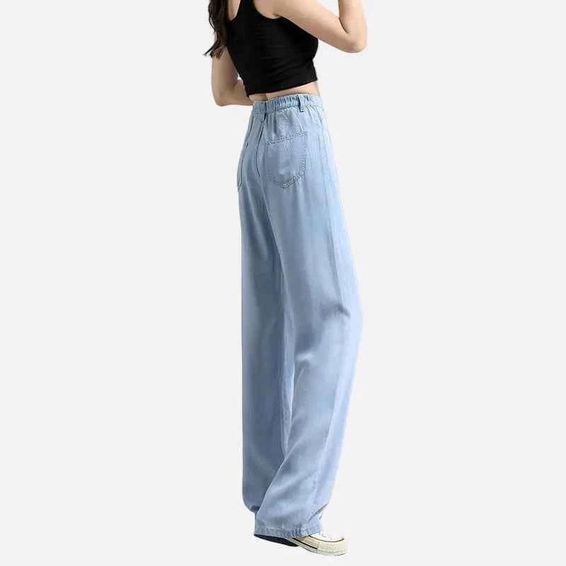 Fashionable Soft Wide Leg Baggy Denim Jeans