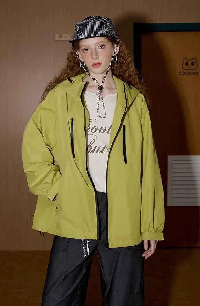 American Style Zipper Fall Windbreaker Jacket