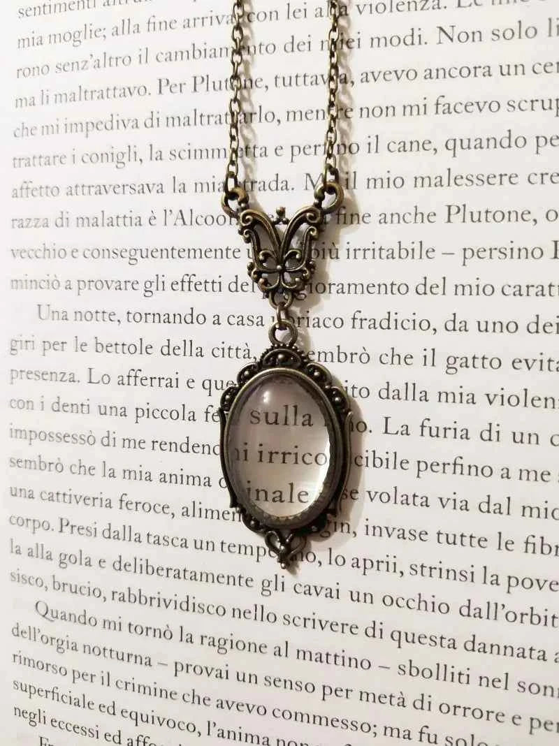 Gothic Vintage Magnifying Glass Pendant Necklace