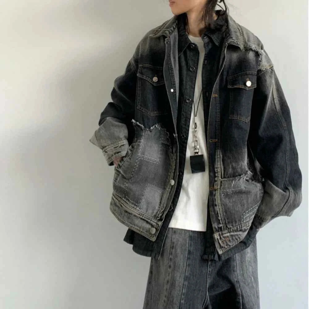 High-Quality Vintage Washed Denim Jacket