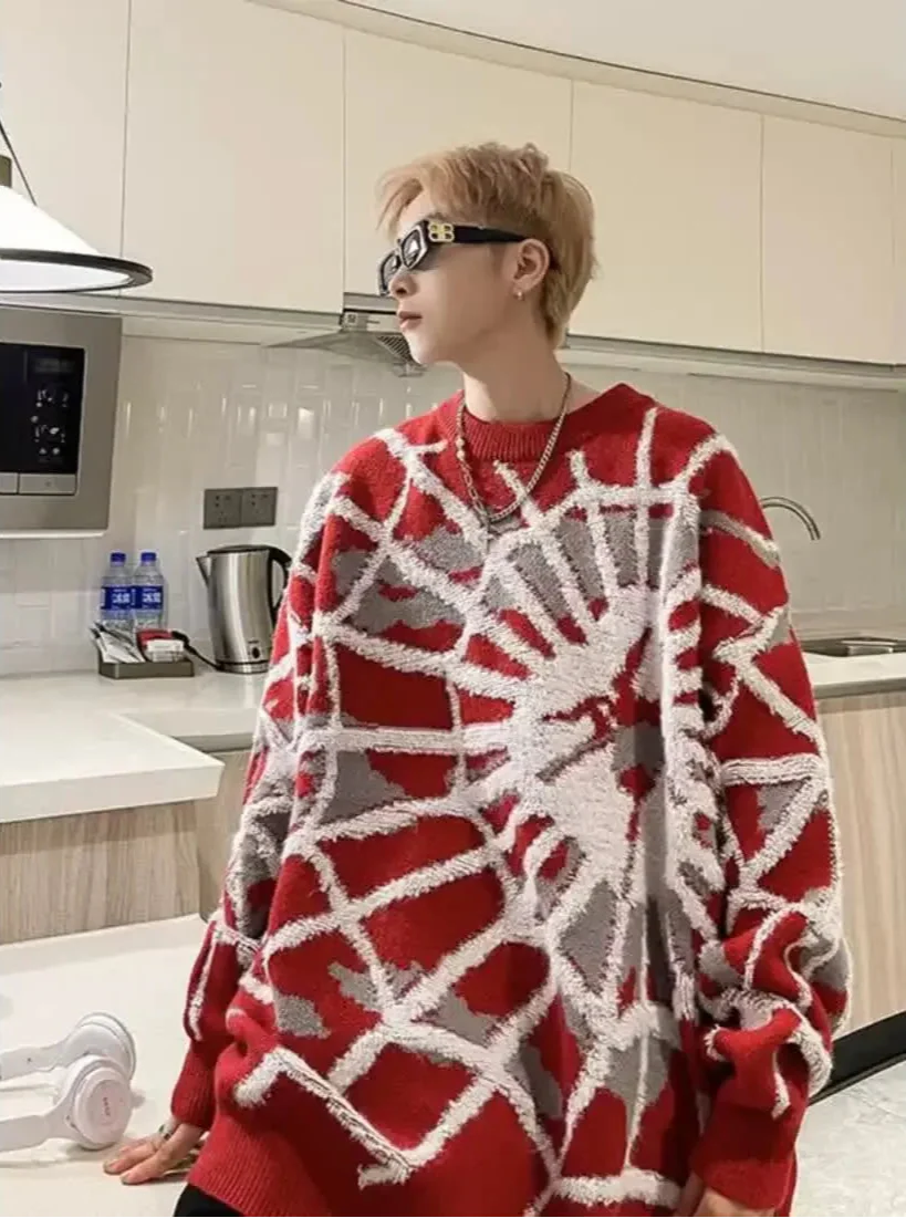 Spider Lazy Style Knitted Sweater - Luxuryurbanwear