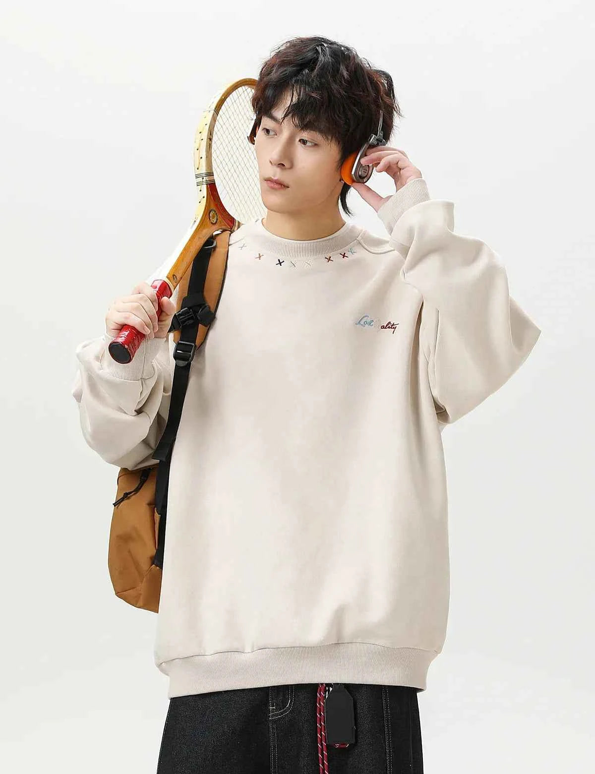 High-Quality Y2K Suede Crewneck Sweatshirt
