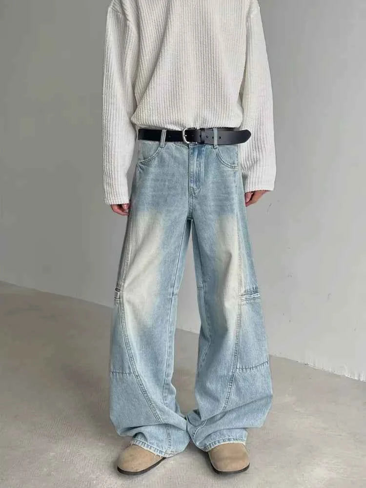 Iconic Blue Washed Baggy Denim Jeans