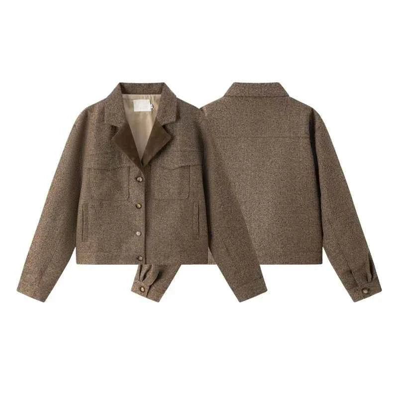 Women Oversize Elegant Cropped Trench Jacket