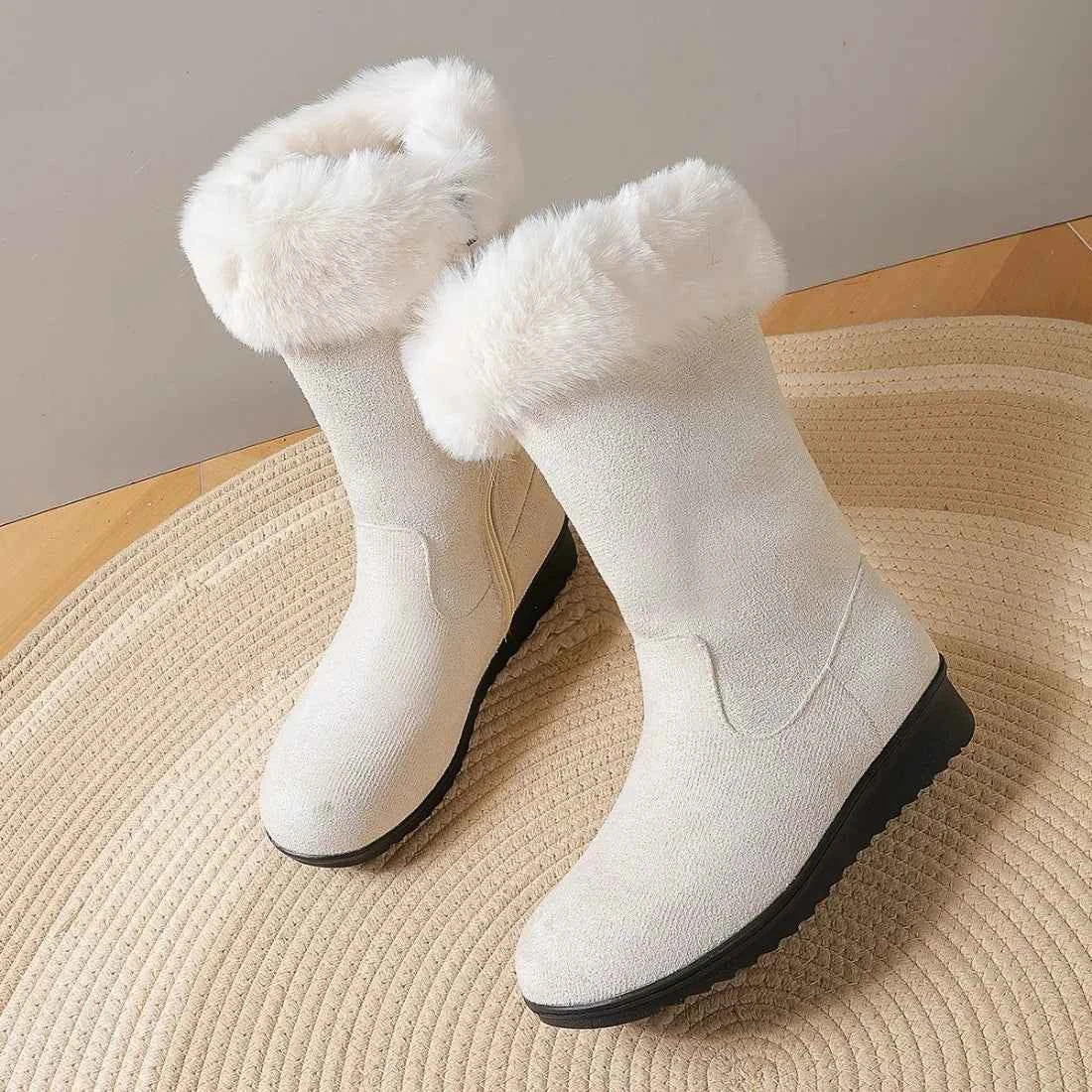 Winter Leather Snow Plush Sole Boot