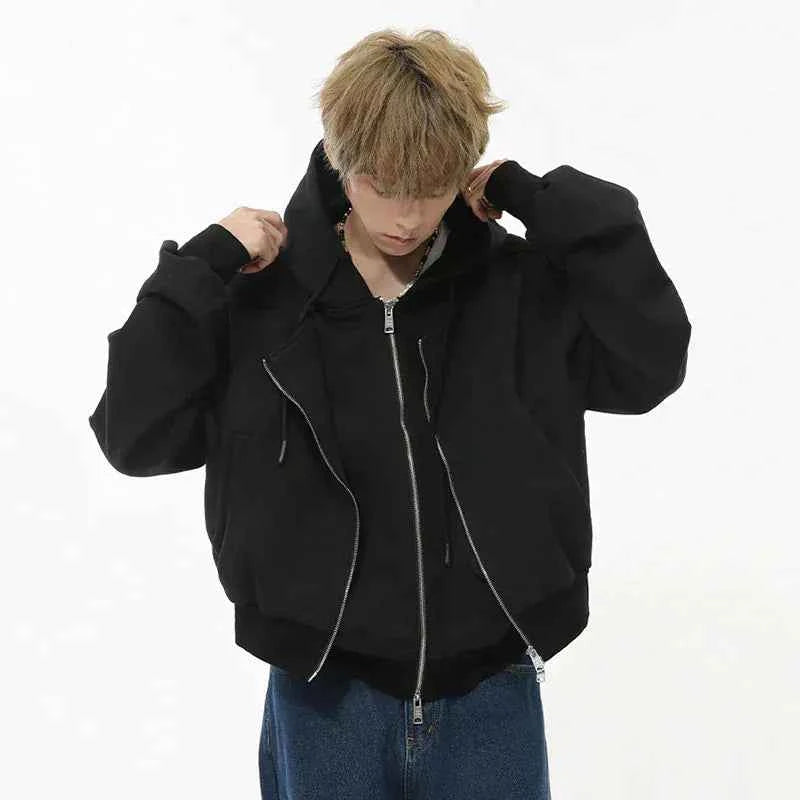 Zip Up Hoodie Double Layered