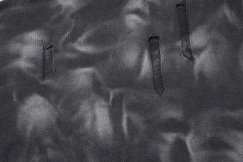 Y2K Signature Grunge Oversized Ripped Knitted Sweater